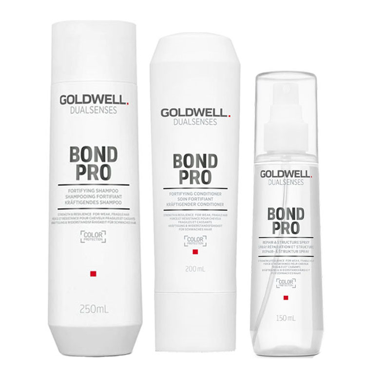 GOLDWELL Kit DS Bond Pro Shampoo 250ml + Conditioner 200ml + Spray 150ml