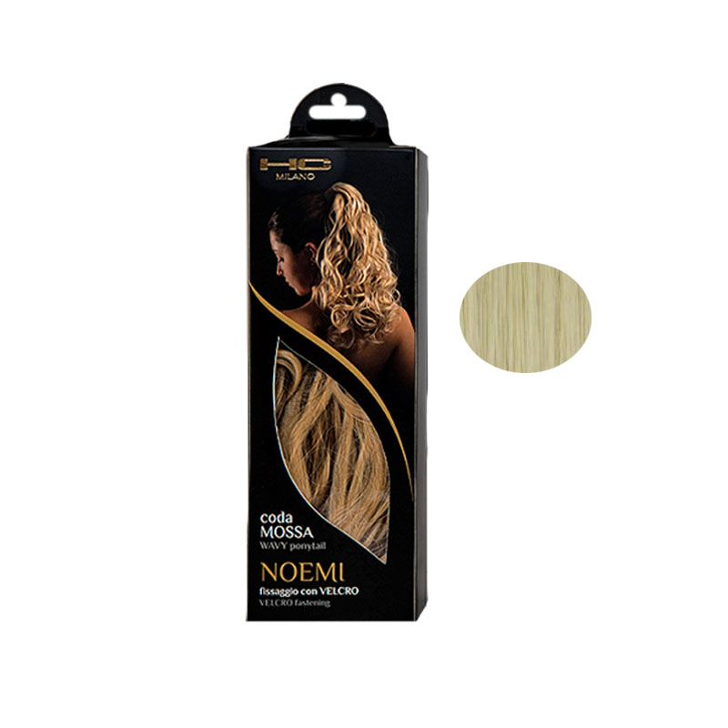 HC MILANO Coda Mossa Noemi Fissaggio Con Velcro Colore Blond