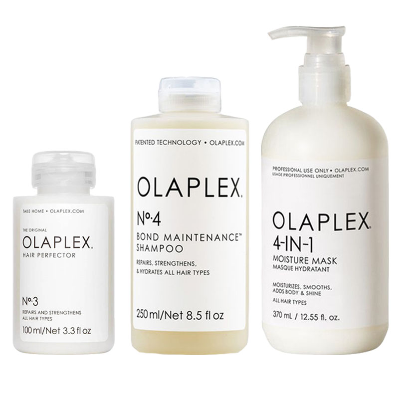 OLAPLEX Kit Hair Perfector N°3 100ml + Shampoo N°4 250ml + Mask N°4-In-1 370ml