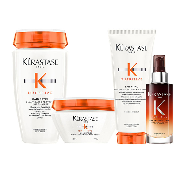 KERASTASE Kit Nutritive Shampoo 250ml + Mask 200ml + Conditioner 200ml + Magic Night Serum 90ml
