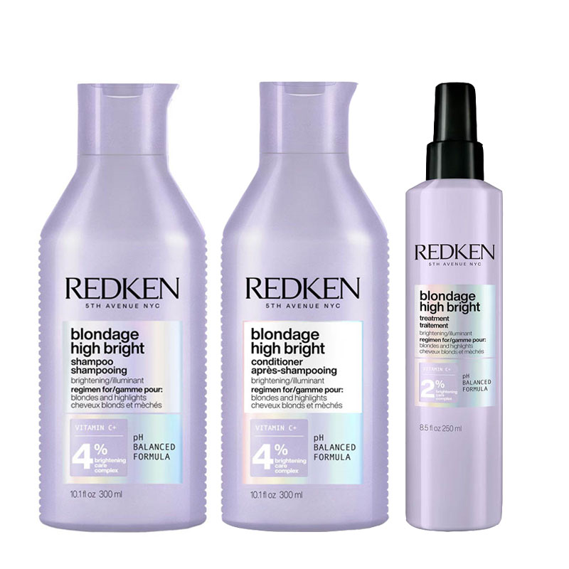 REDKEN Kit Blondage High Bright Shampoo 300ml + Conditioner 300ml + Treatment 250ml
