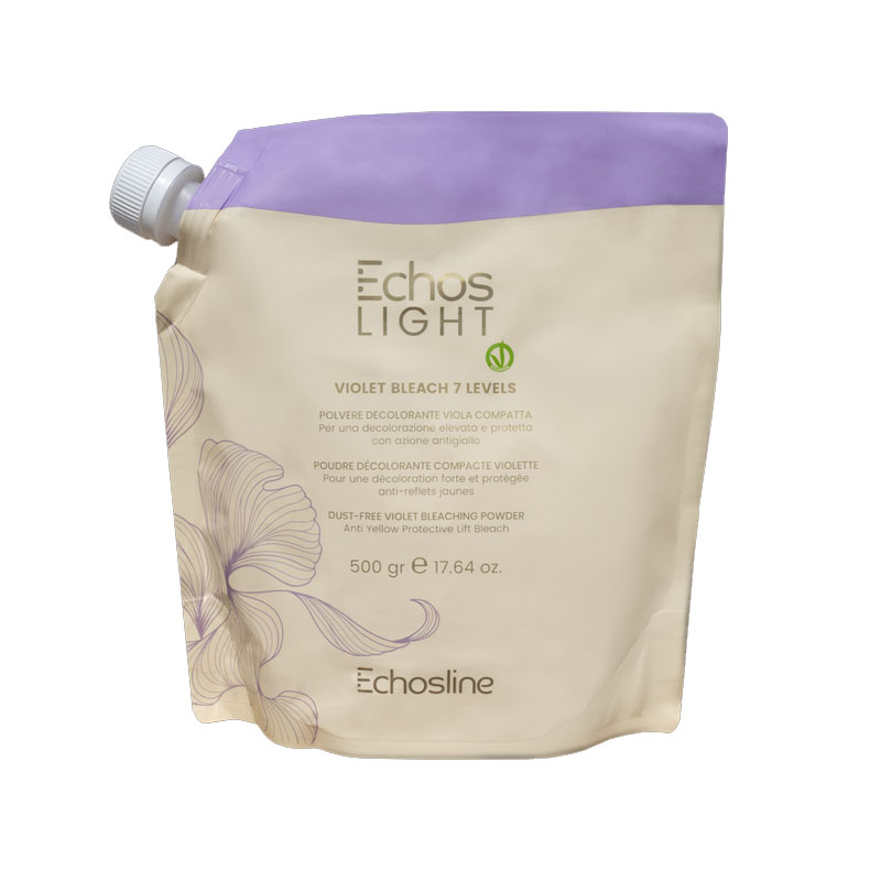 ECHOSLINE Echoslight Violet Bleach 7 Levels Polvere Decolorante Viola Compatta 500ml