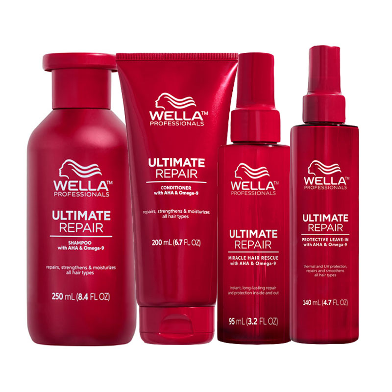 WELLA Kit Ultimate Repair Shampoo 250ml + Conditioner 200ml + Miracle Hair 95ml + Protective Leave In 140ml