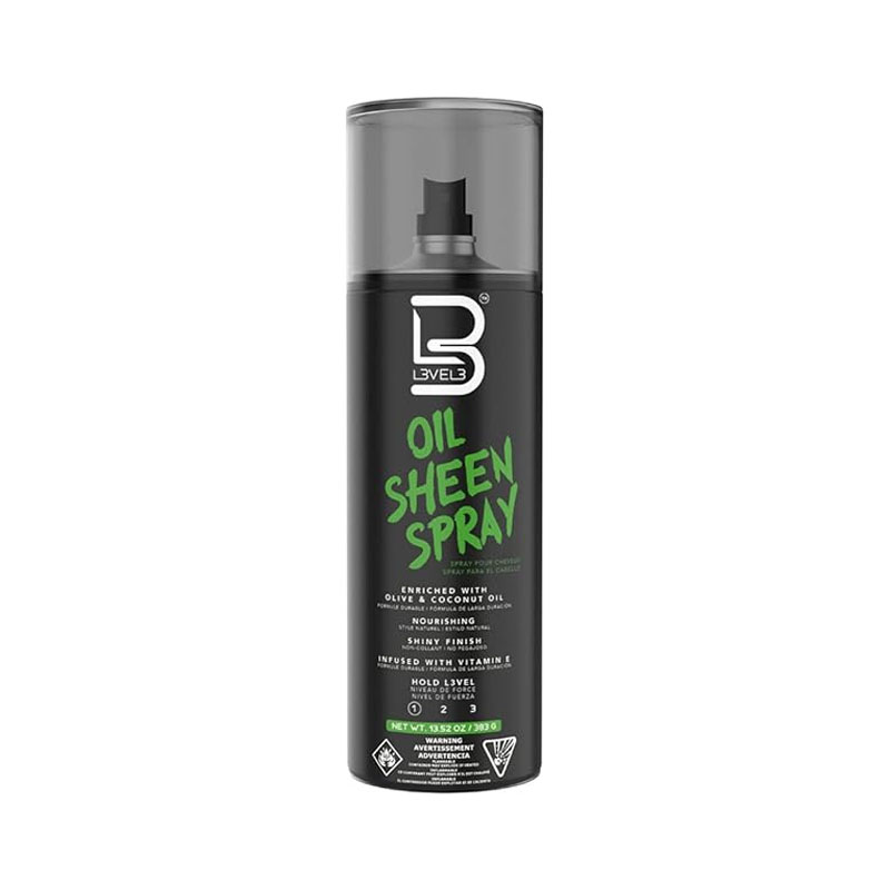 L3V3L3 Oil Sheen Spray Infused With Vitamin E 383g