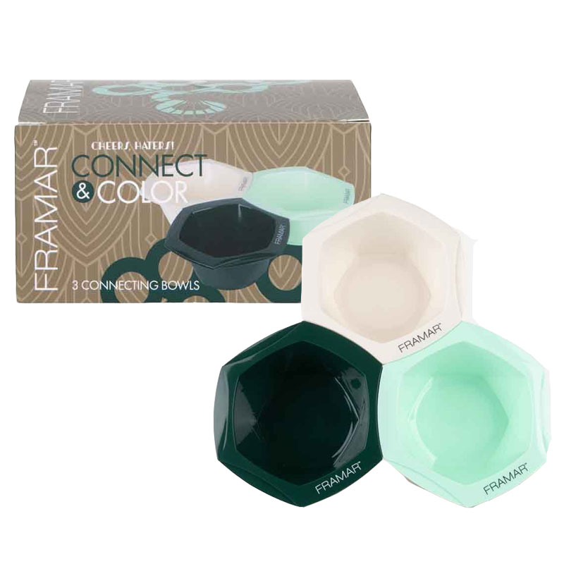 FRAMAR Cheers Haters Connect & Color 3 Connecting Bowls