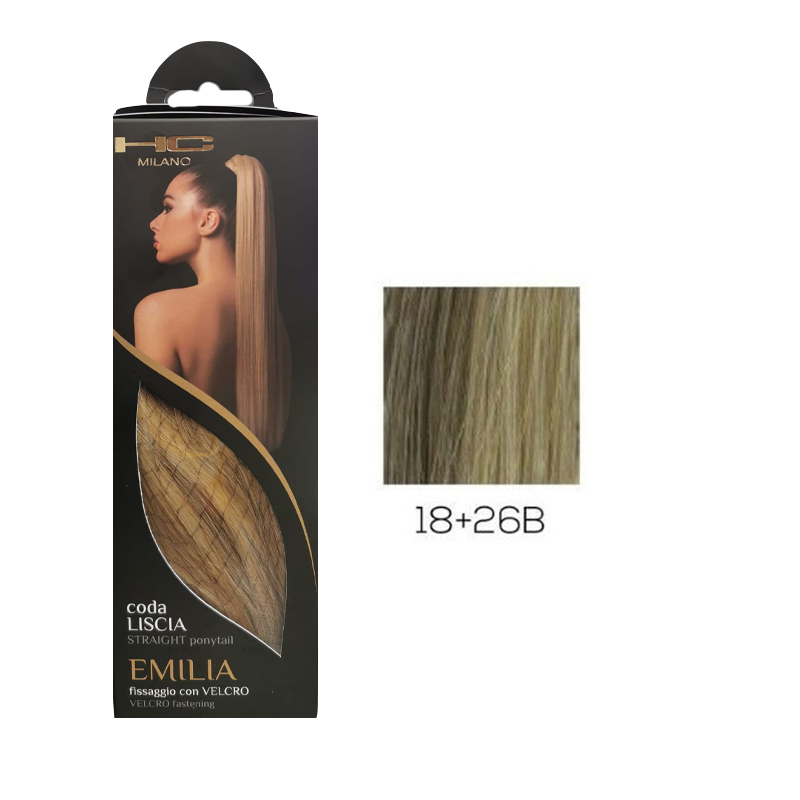 HC MILANO Coda Mossa Noemi Fissaggio Con Velcro Colore 18+26B