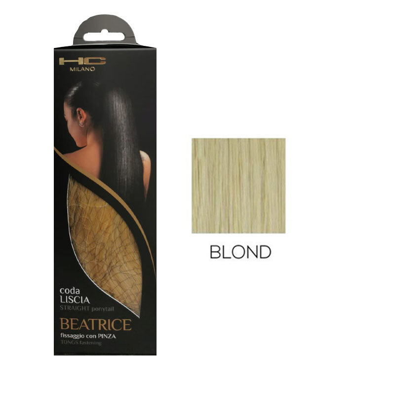 HC MILANO Coda Liscia Beatrice Fissaggio Con Pinza Colore BLOND