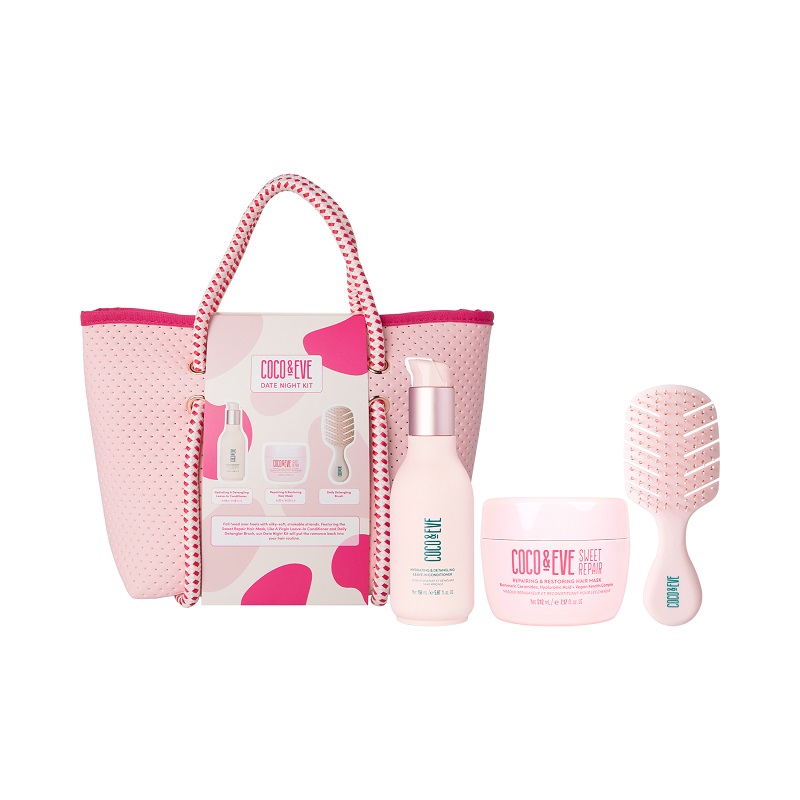 COCO & EVE Set Date Night Mask 212ml + leave In Condi 150ml + Daily brush