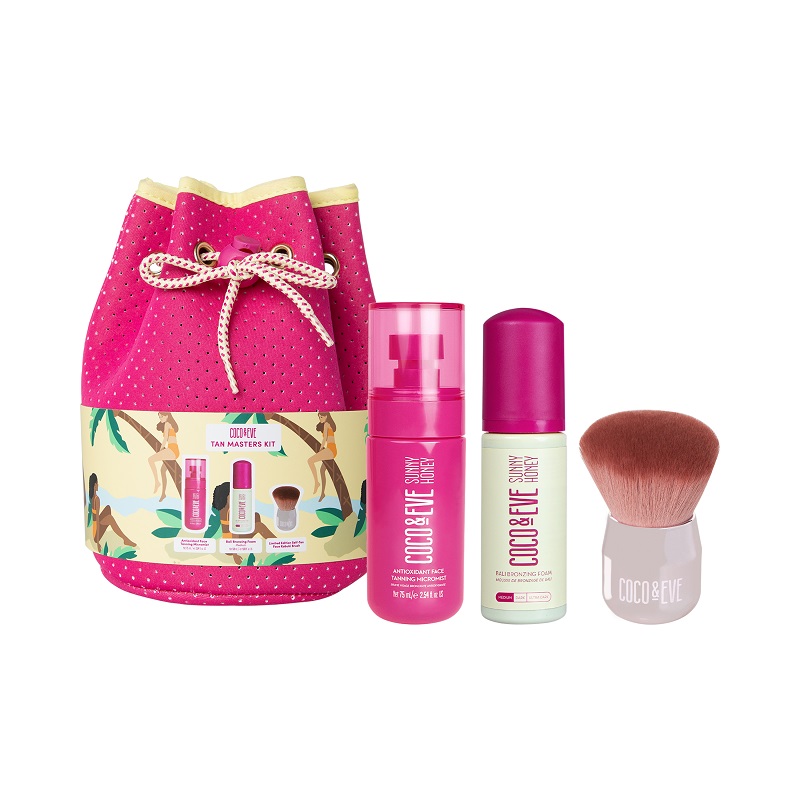 COCO & EVE Set Tan Masters Tamming Micromist 75ml + Bronzing Foam 50ml + Face Kabuki Brush