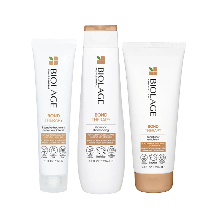 BIOLAGE Kit Bond Therapy Smoothing Treatment 150ml + Shampoo 250ml + Conditioner 200ml