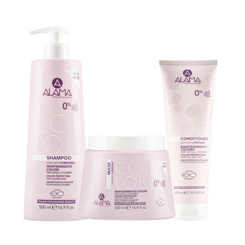 ALAMA Professional Kit Color Shampoo 500ml + Mask 500ml + Conditioner 300ml