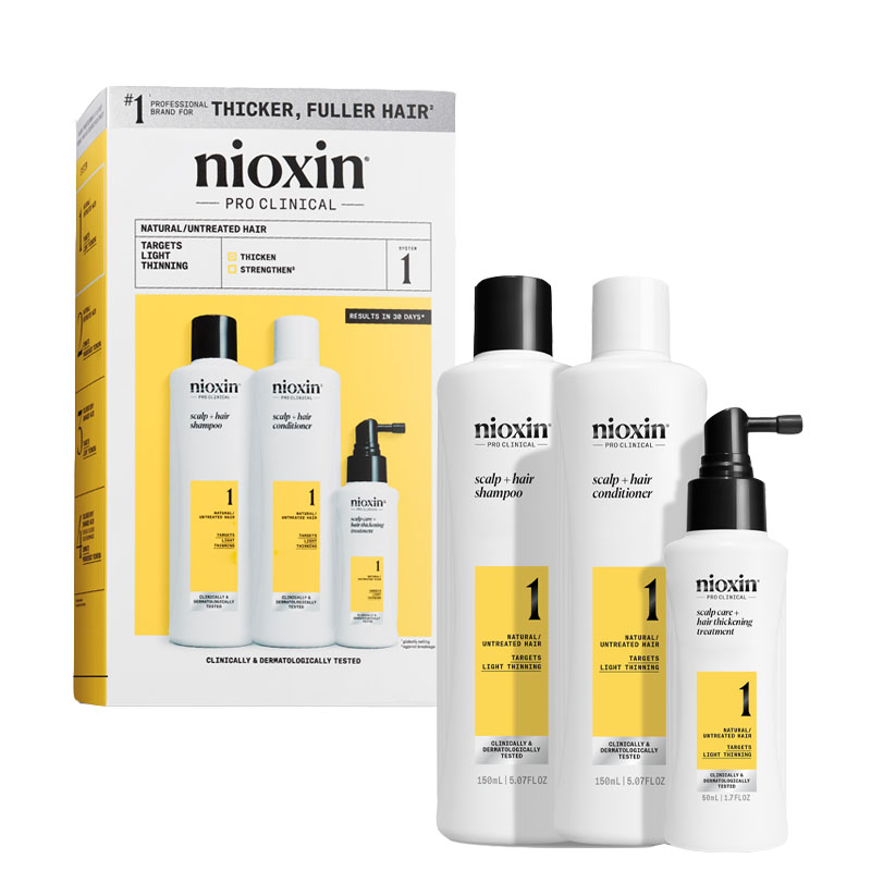NIOXIN System Kit 1 Capelli Naturali Con Assottigliamento Lieve Small