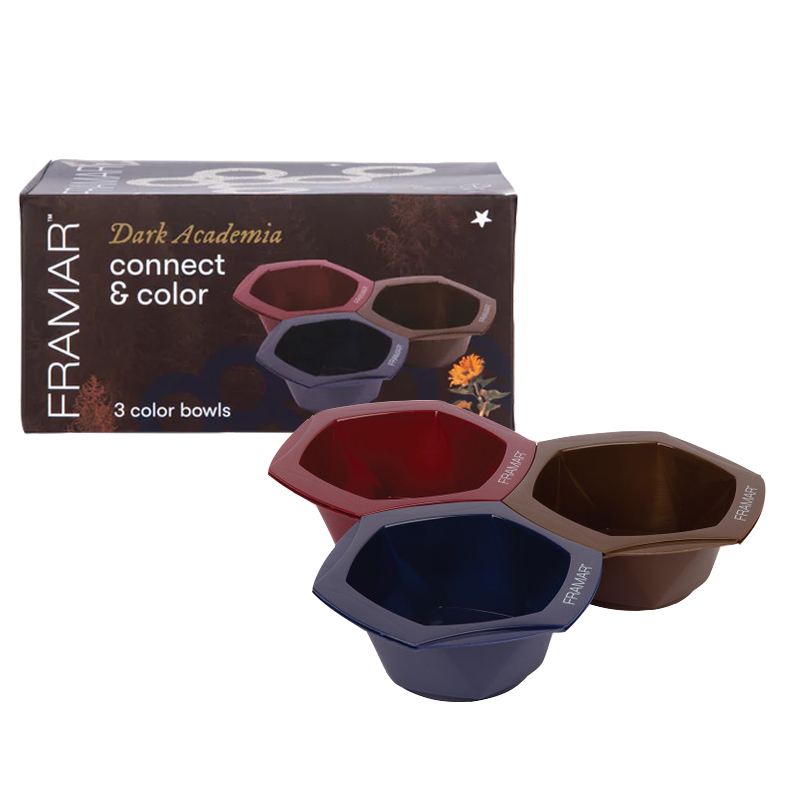 FRAMAR Dark Academina Connect & Color Bowls 3pz