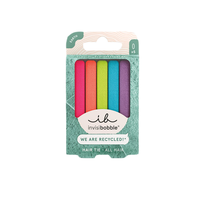 INVISIBOBBLE Recycled Hair Tie Neon Glow 5pz