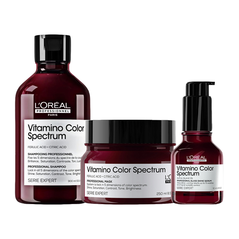 L'OREAL Kit Serie Expert Vitamino Color Spectrum Shampoo 300ml + Mask 250ml + Serum 50ml