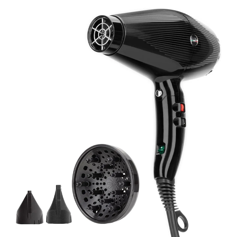 GAMMA+ G Tronic Dual ionic 2500 Asciugacapelli Professionale Black