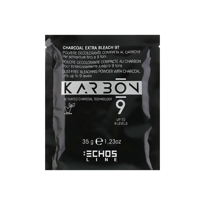 ECHOSLINE Karbon 9 Charcoal Decolorante in crema al carbone ad azione neutralizzante 35g
