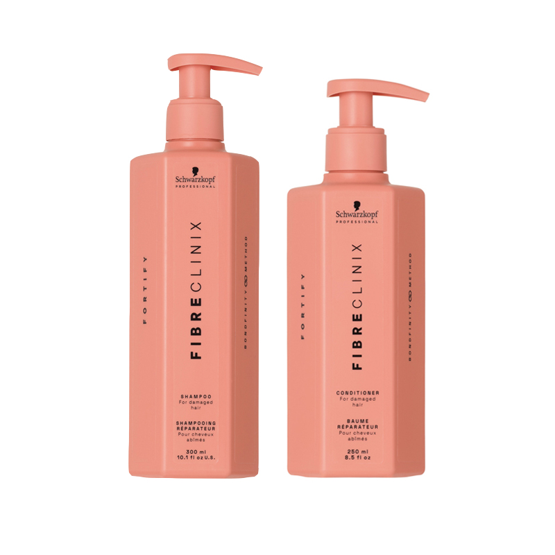 SCHWARZKOPF Kit Fibre Clinix Fortify Shampoo 300ml + Conditioner 250ml