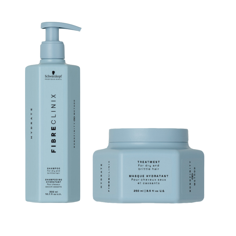 SCHWARZKOPF Kit Fibre Clinix Hydrate Shampoo 300ml + Mask 250ml