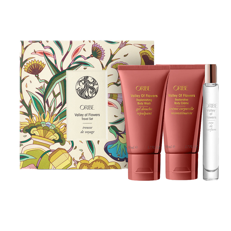ORIBE Set Valley Of Flowers Travel Size Body Wash 50ml + Body Crème 50ml + Eau De Parfum 10ml