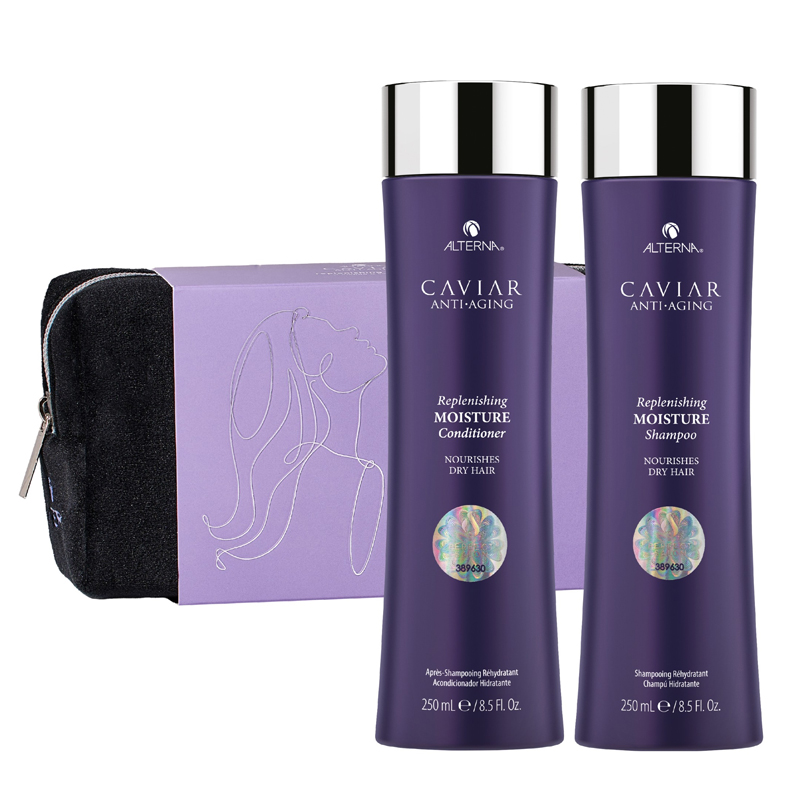 ALTERNA CAVIAR Set Holiday Anti Aging Replenishing Moisture Shampoo 250ml + Conditioner 250ml