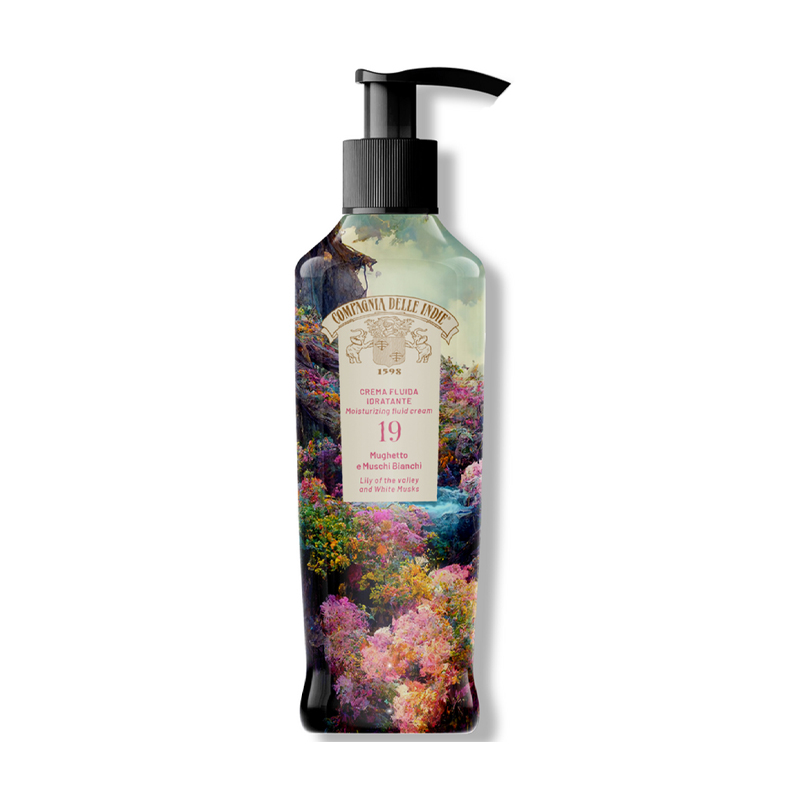 COMPAGNIA DELLE INDIE Crema Fluida Idratante 19 Mughetto E Muschi Bianchi 250ml