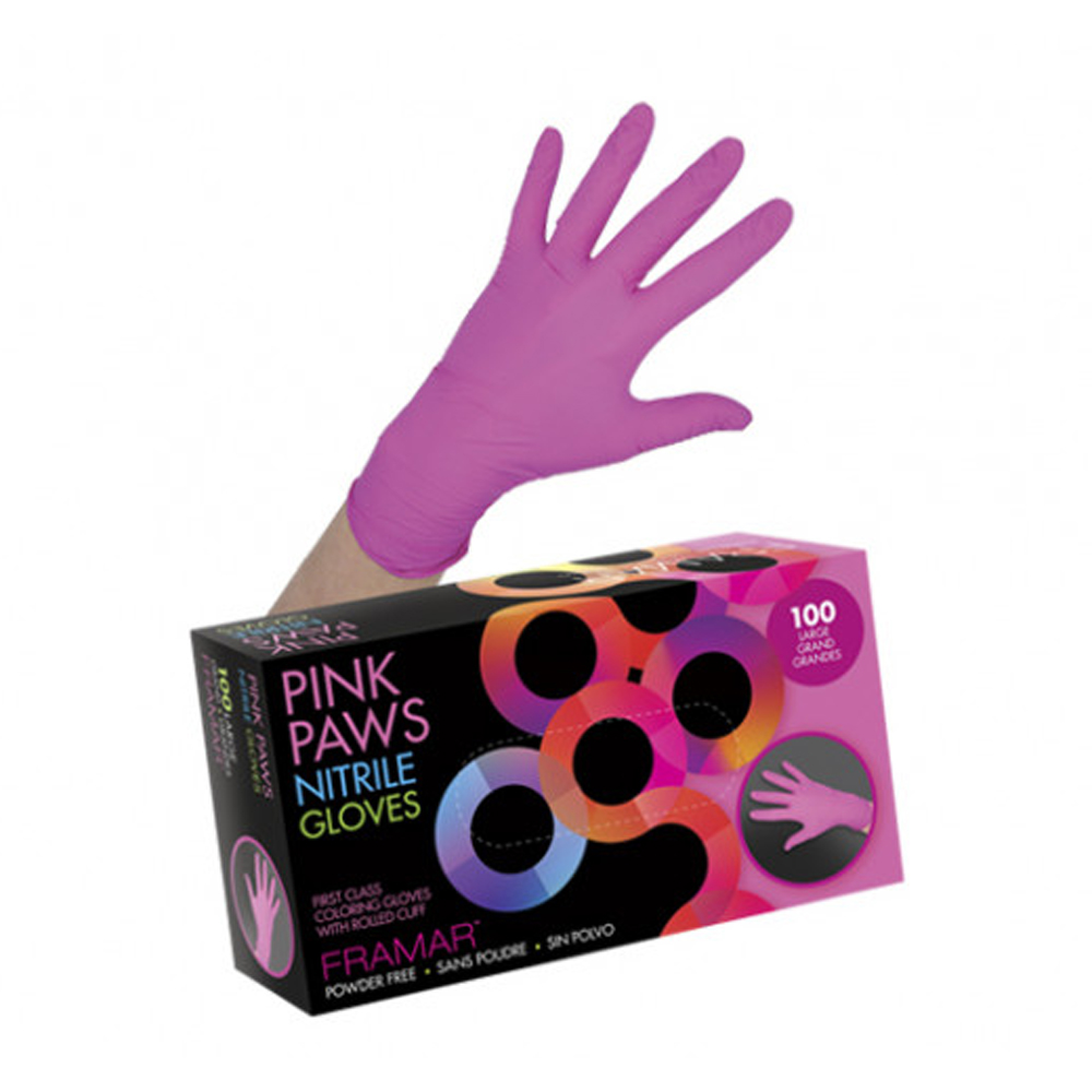 FRAMAR Pink Paws Nitrile guanti Small 100pz