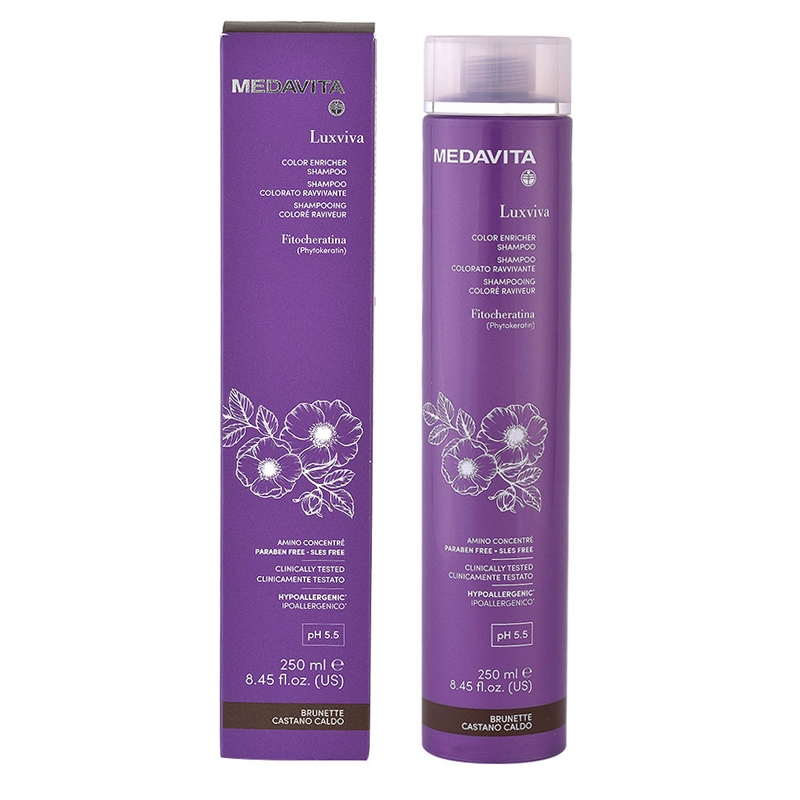 MEDAVITA Luxviva Shampoo Colorato Ravvivante Castano Caldo 250ml