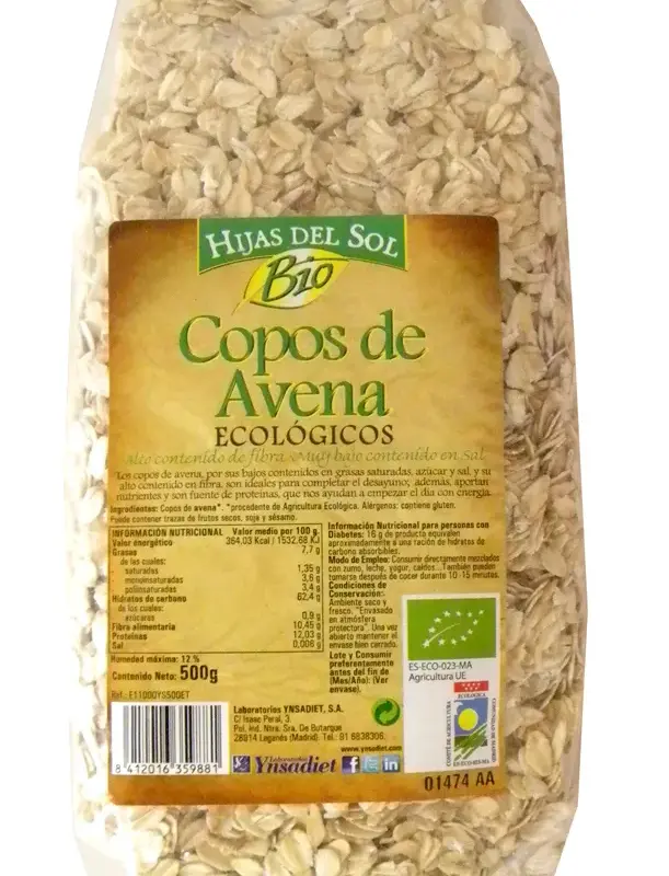 Ynsadiet Copos Avena 500g