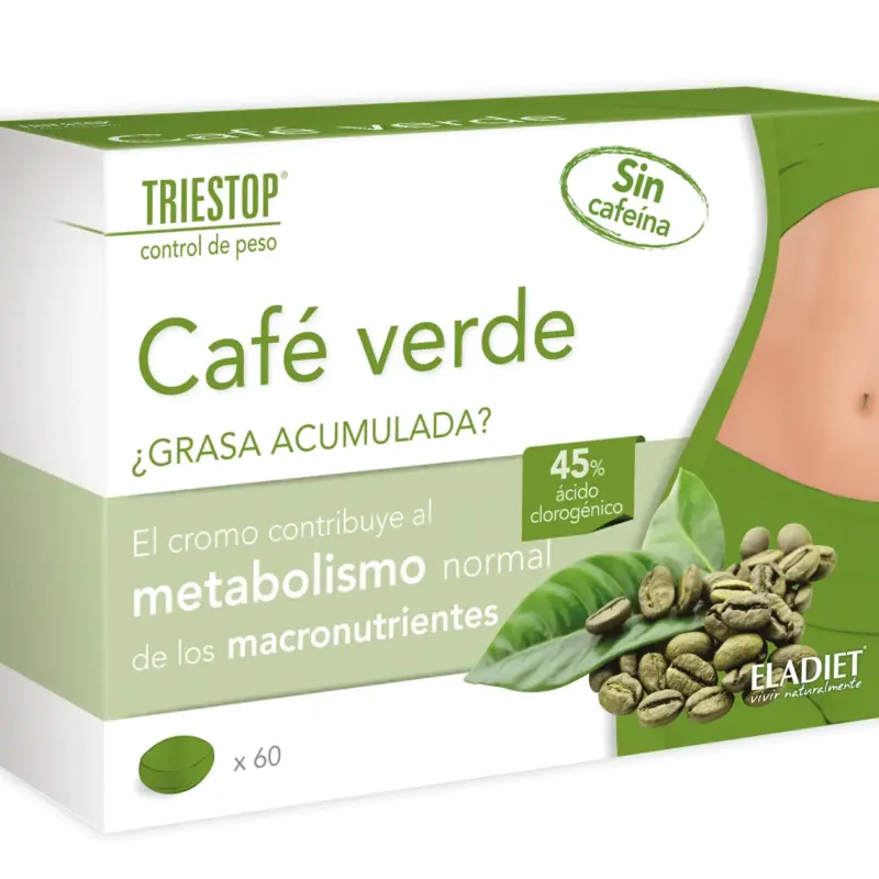 Eladiet Triestop Cafe Verde Sin Cafeina 60 Comp