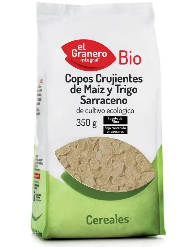 Granero Copos Crujientes De Maiz y Trigo Sarraceno Bio 350